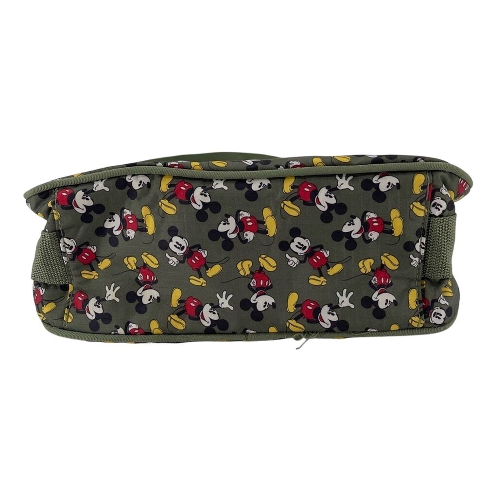 Disney Mickey Mouse Cartoon Canvas Style Lightweight Army Green Shoulder Purse View 5